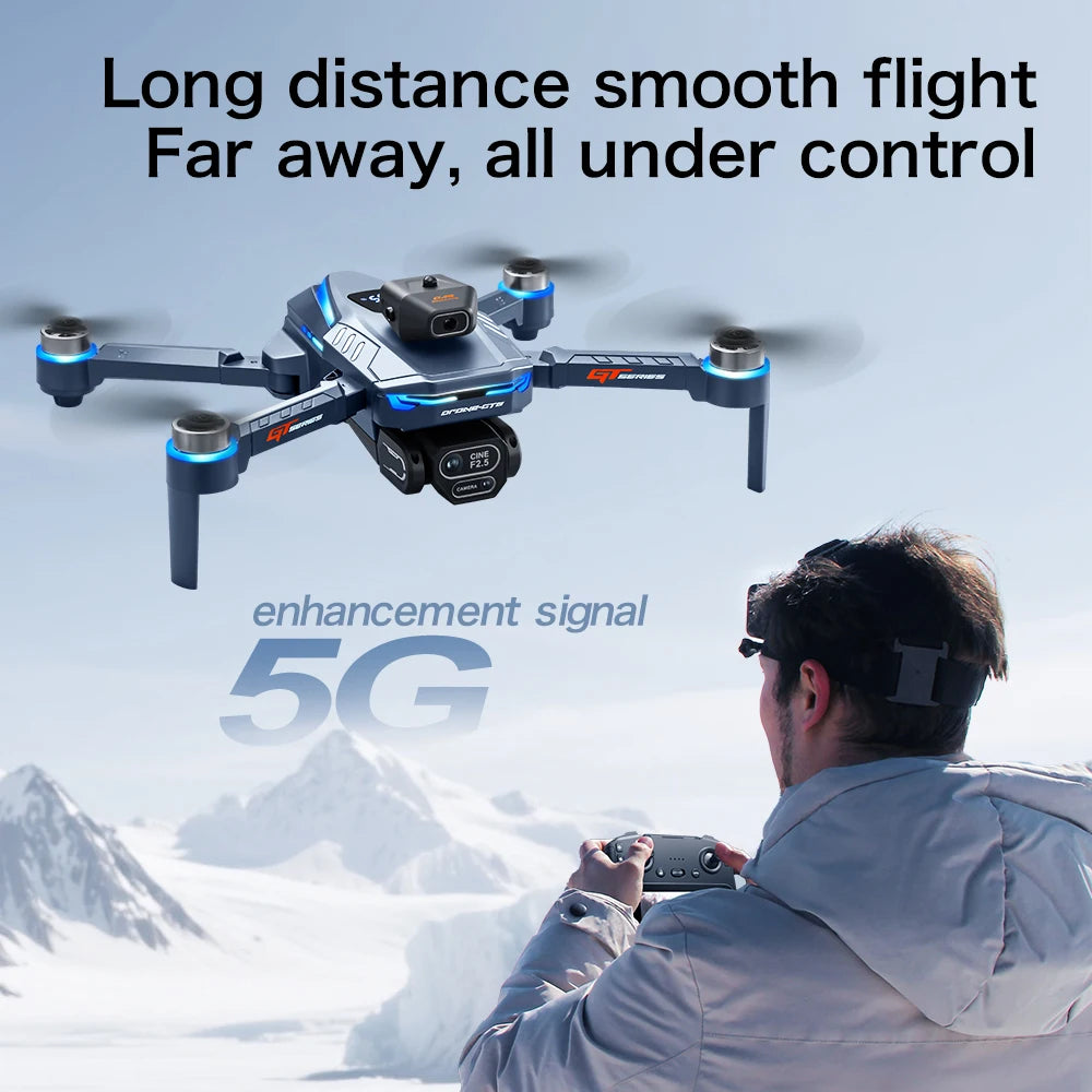 8K HD Camera Drone with GPS and Obstacle Avoidance - Foldable Quadcopter Tidesmit