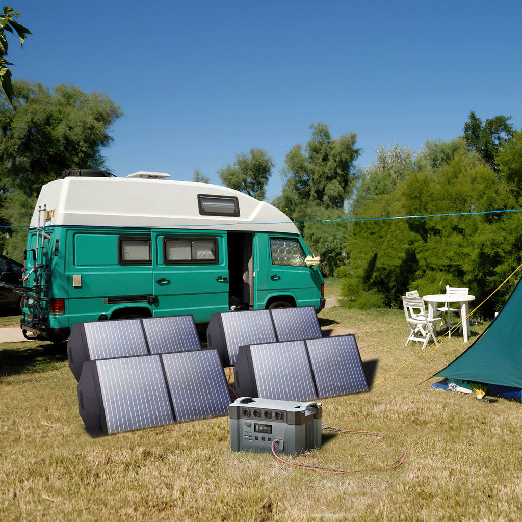 Portable Power Station 2400W with 400W Solar Panels for Off-Grid Energy Tidesmit