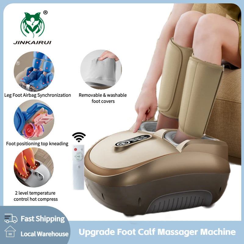 Electric Foot Massager with Heat and Airbag Shiatsu - Tidesmit Z12 Relaxation Treatment Tidesmit
