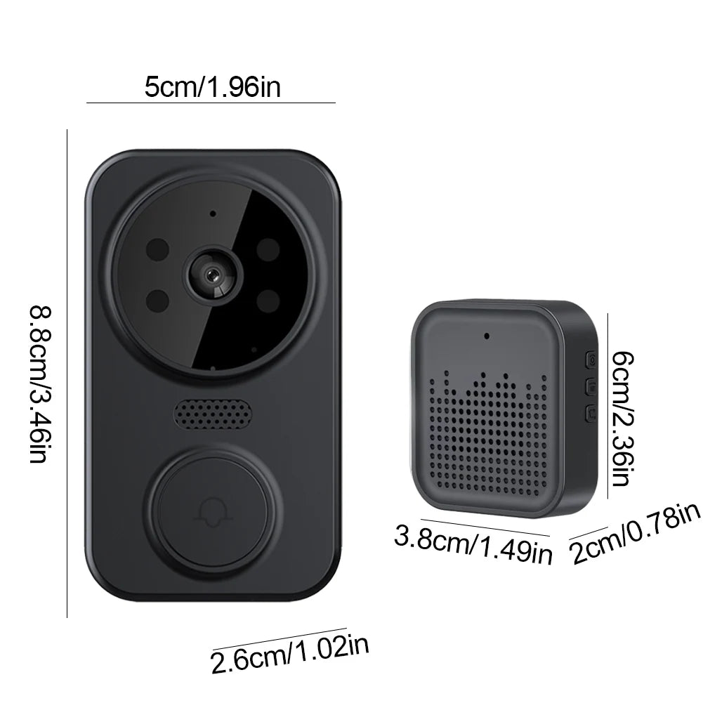 WiFi Smart Audio Doorbell Camera 2-Way Audio Wireless Visual Intercom Doorbell with Remote Monitor Indoor Outdoor Surveillance