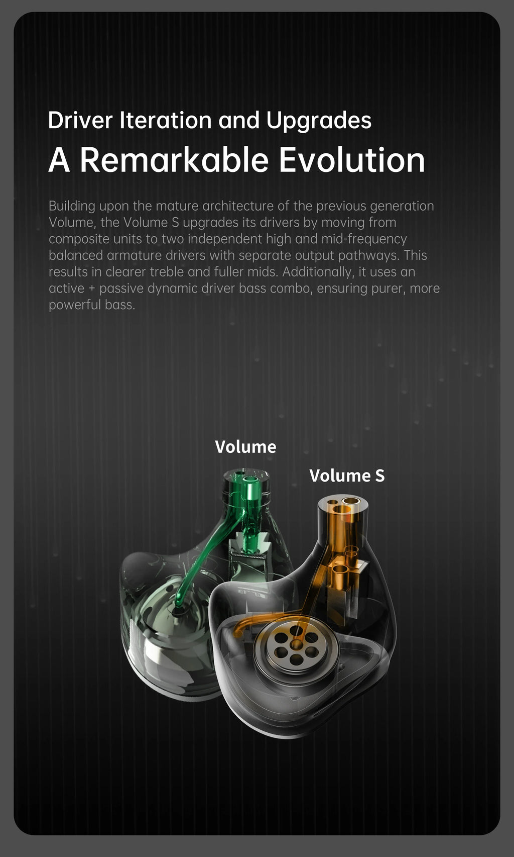 Softears Volume Hybrid Quad-Driver IEMs Black | Tidesmit Tidesmit