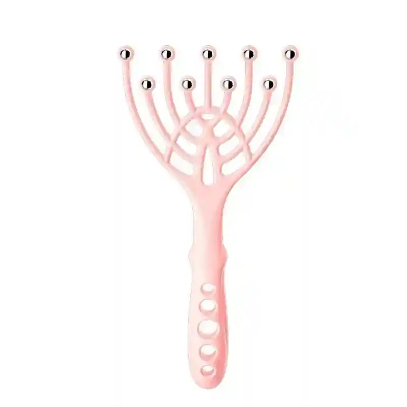 Head Scalp Massager with Steel Ball Rollers for Tension Relief Massage Roller Pink China Mainland Tidesmit