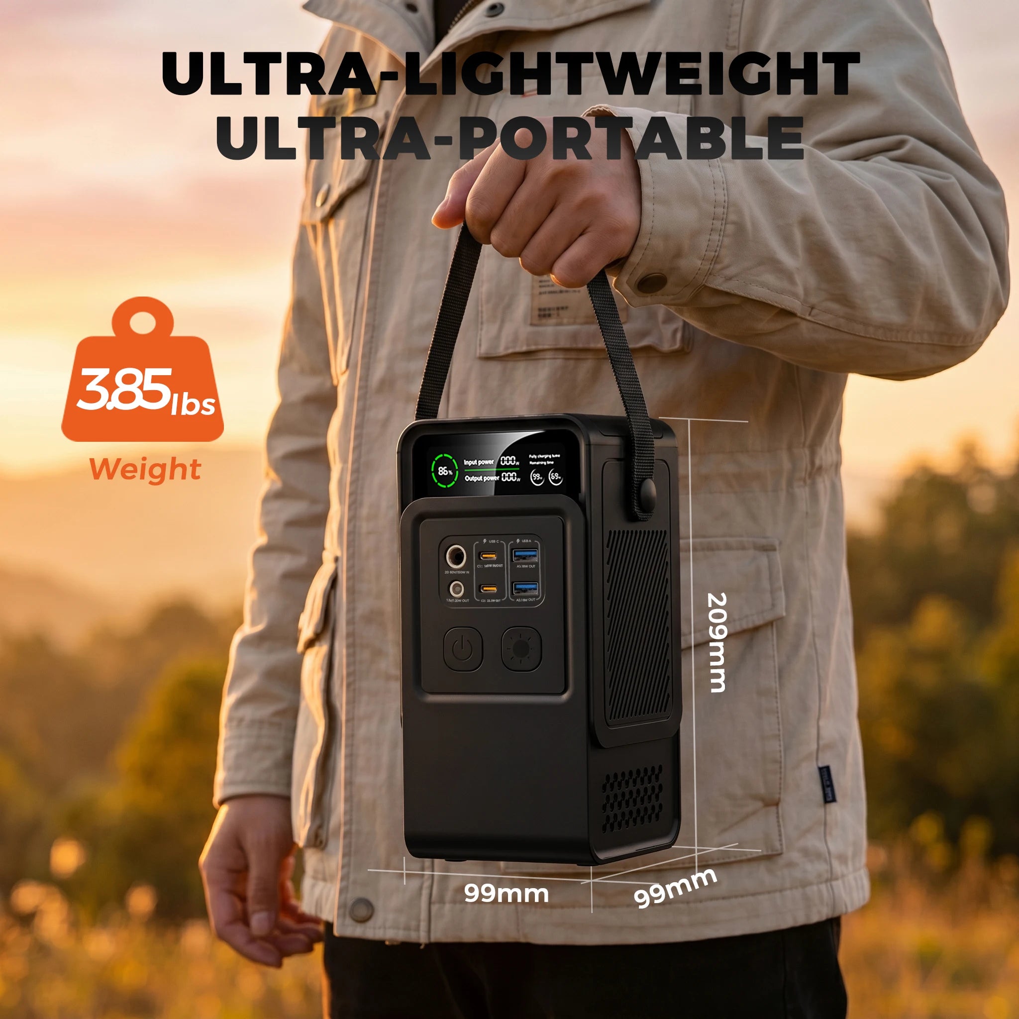 CTOLITY AP200 200W 195Wh 60000mAh Portable Power Station Outdoor Solar Generator Lifepo4 Battery USB TYPE-C SP100 100W Flexible Solar Panel Camping Travel