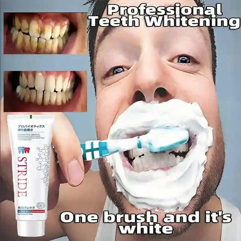 Tidesmit teeth whitening toothpaste for dental calculus removal and breath freshening oral care.
