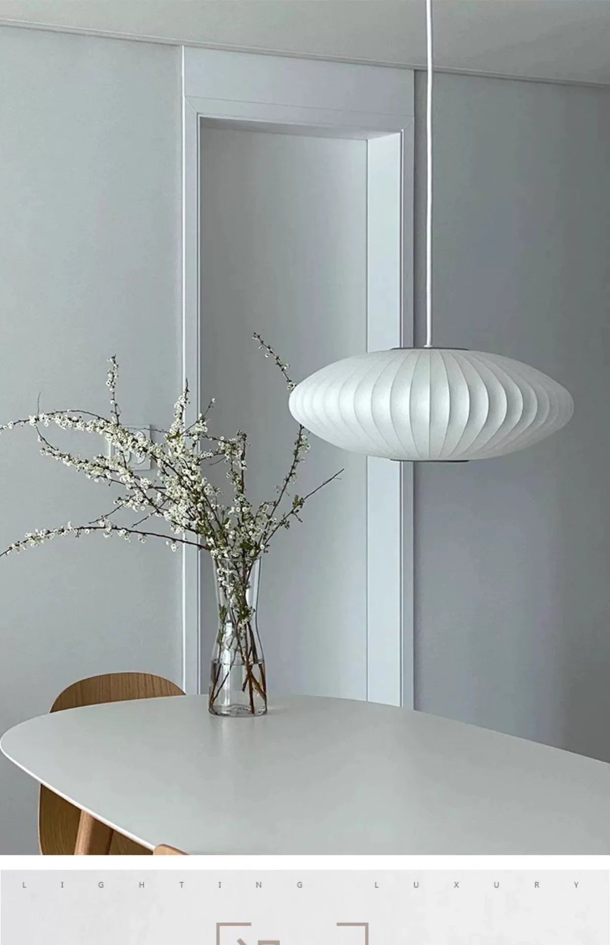 Wabi-Sabi Silk Pendant Lamp | Handmade Japanese Minimalist Lighting Tidesmit