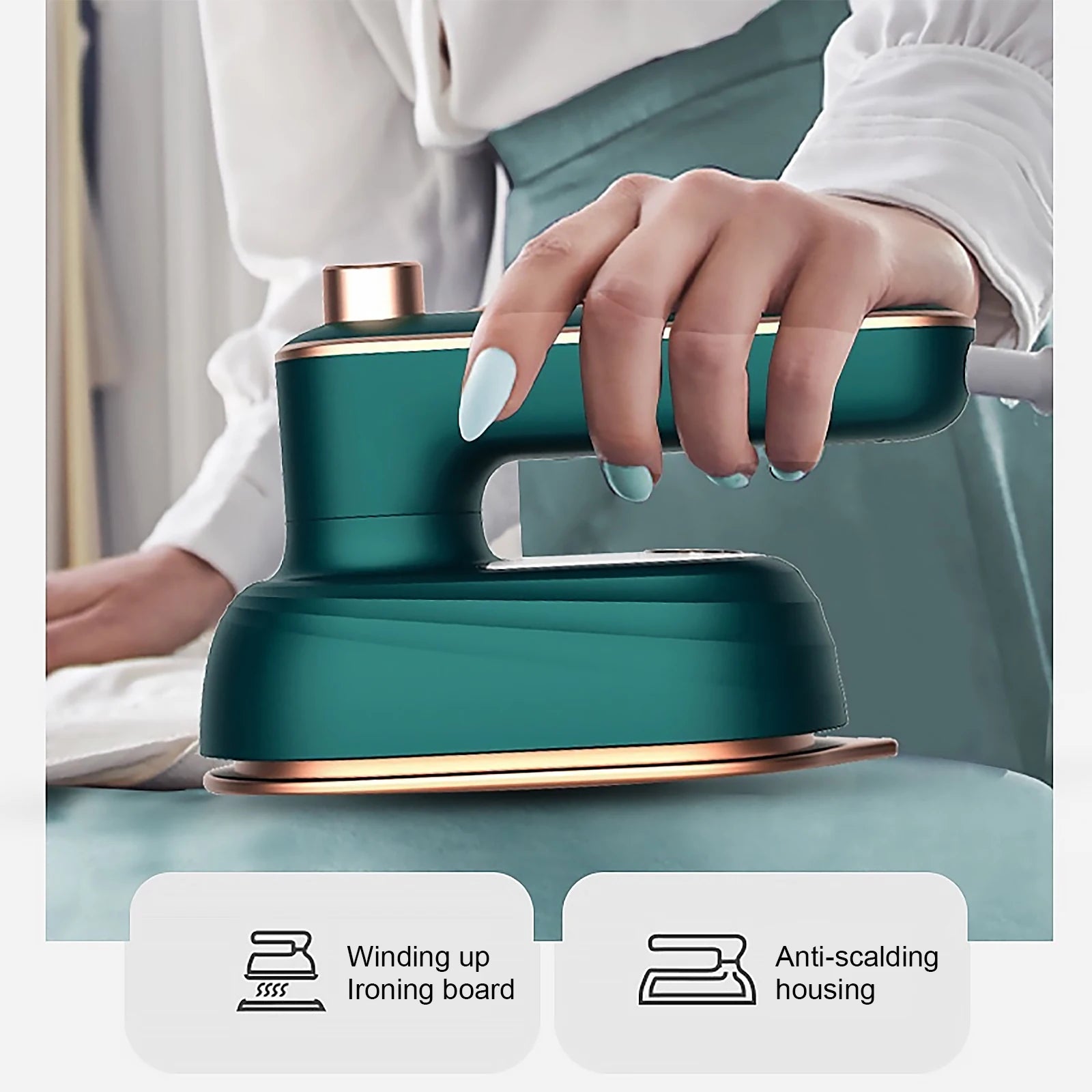 Tidesmit handheld garment steamer for wet and dry ironing with 20s fast heat-up and portable lightweight design