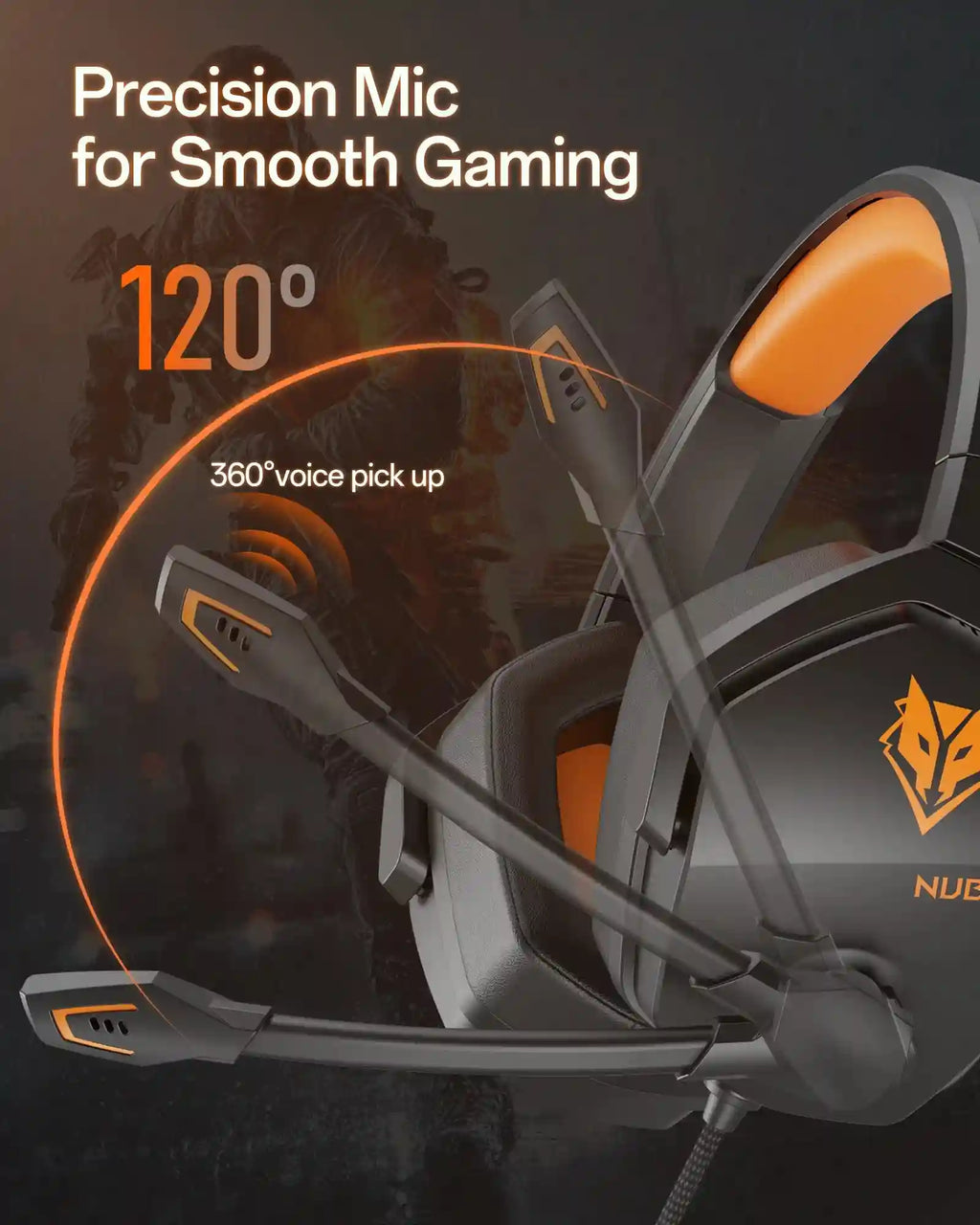 Pro Gaming Headset with Mic - Over-Ear Wired Audio for Xbox PS5 PC Tidesmit