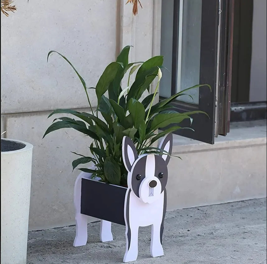 Cute Animal DIY Flower Planter PVC Pet Dog Potted Garden Yard Decoration Plant Container Holder Decor Garden Flower Pots  Orname