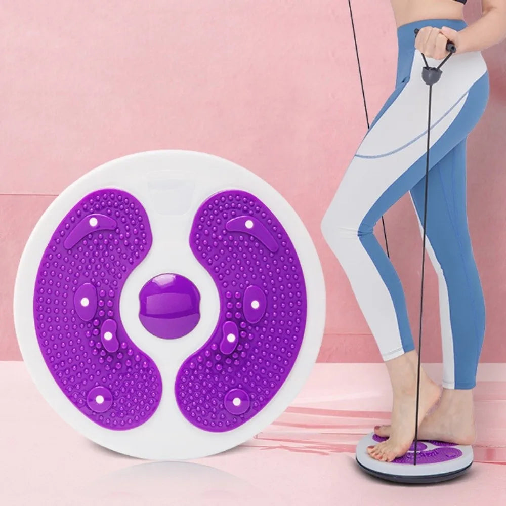 Waist Twisting Disc with Pull Ropes - Non-Slip Portable Fitness Tool Body Shaping Massage Equipment Tidesmit
