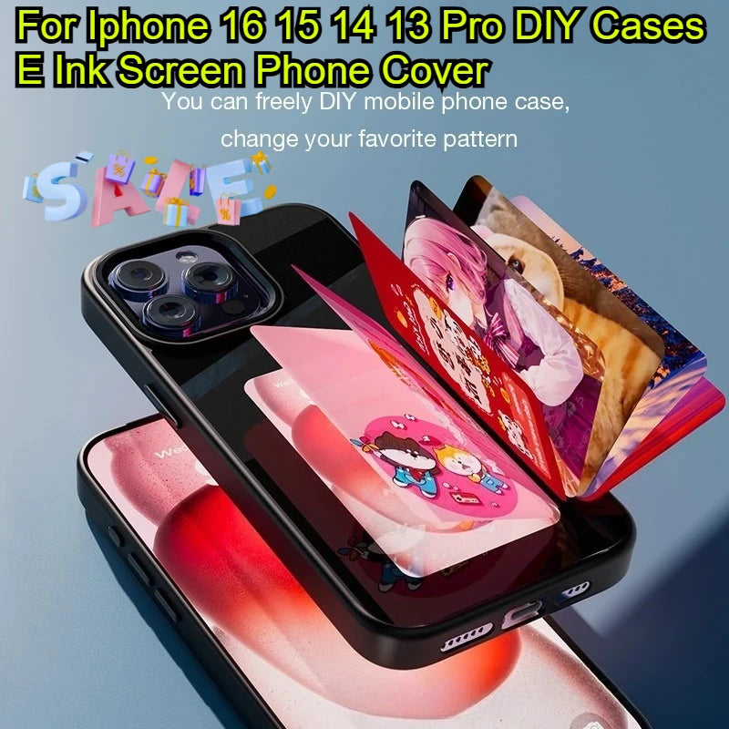 E Ink Phone Case for iPhone 16 Pro Max with NFC Display and Drop Protection Tidesmit