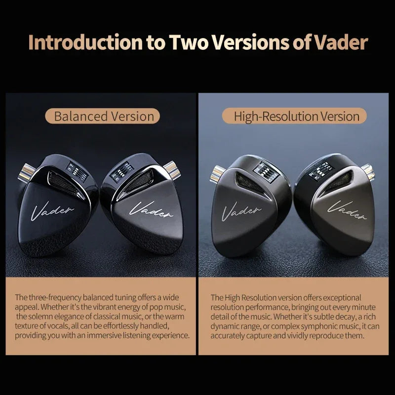 KZ Vader In-Ear Monitors with Tuning Switches by Tidesmit Tidesmit