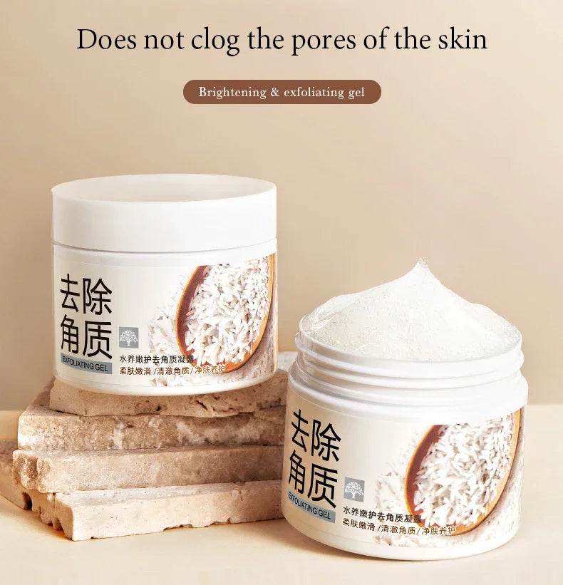 White Rice Face Exfoliating Gel | Gentle Hydrating Pore Refiner Scrubs Treatments Tidesmit
