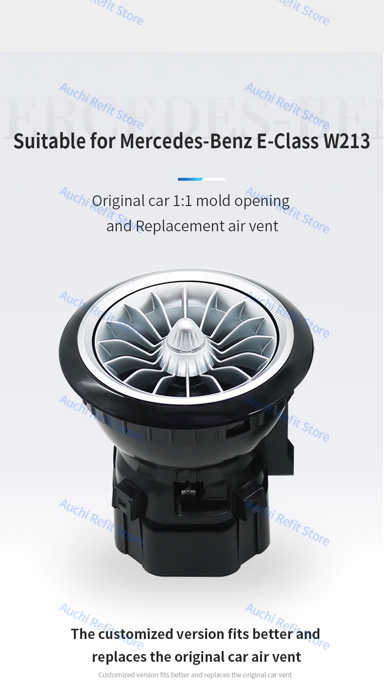 Mercedes-Benz W213 Ambient LED Air Vents with 3D Rotating Speaker Tidesmit