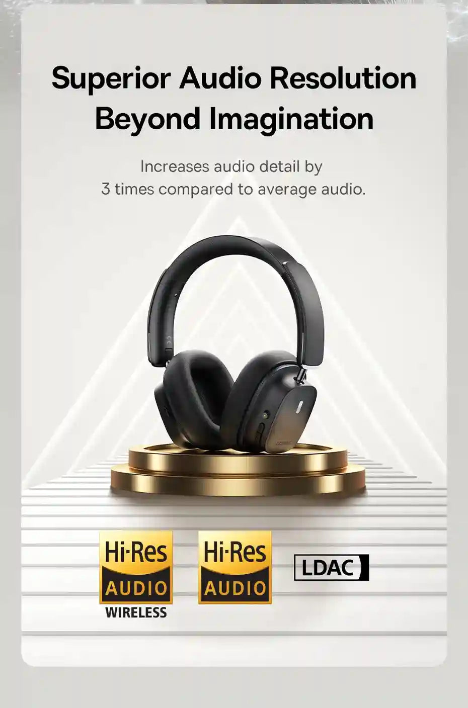 Wireless Headphones with Active Noise Cancellation & Spatial Audio - Black Tidesmit