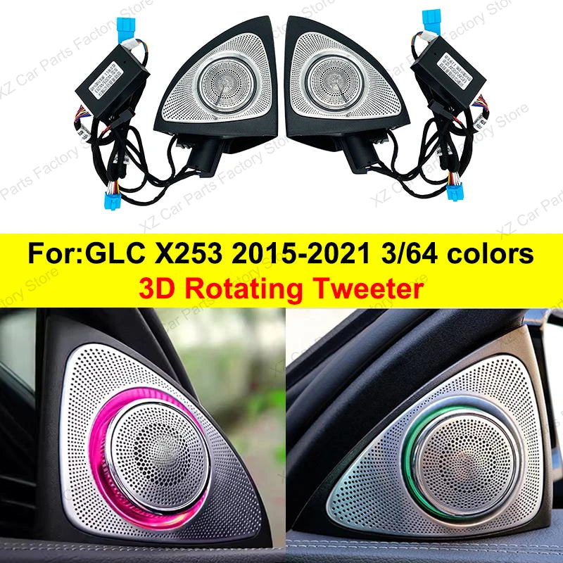 Mercedes Benz W205 X253 64-Color LED Ambient Lighting Kit X253 3D Tweeter Tidesmit