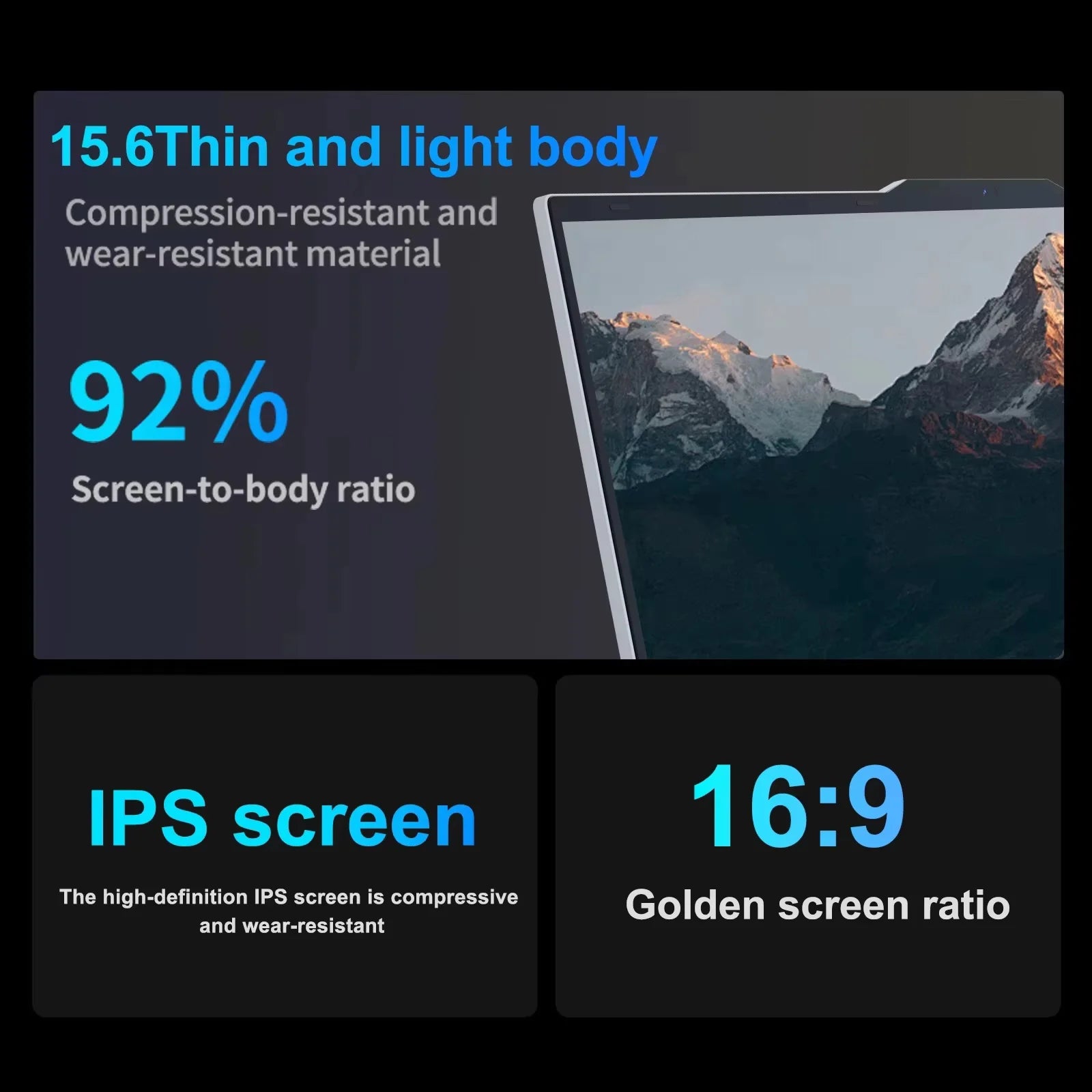 15.6" Laptop Computer Intel 10980HK Windows 11 Gaming Laptop 16GB RAM 1TB SSD 180° Open Backlit Keyboard Fingerprint Notebook PC