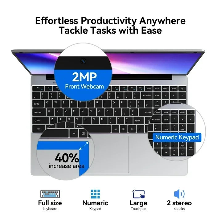 15.6 Inch 120Hz FHD IPS Laptop Intel Core I9-9880H 32GB RAM 2TB SSD Backlit Keyboard Large Battery Notebook