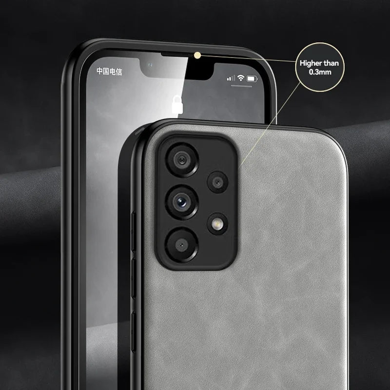 Magnetic Leather Case for Samsung Galaxy - Slim Shock-Absorbing Protective Cover Tidesmit