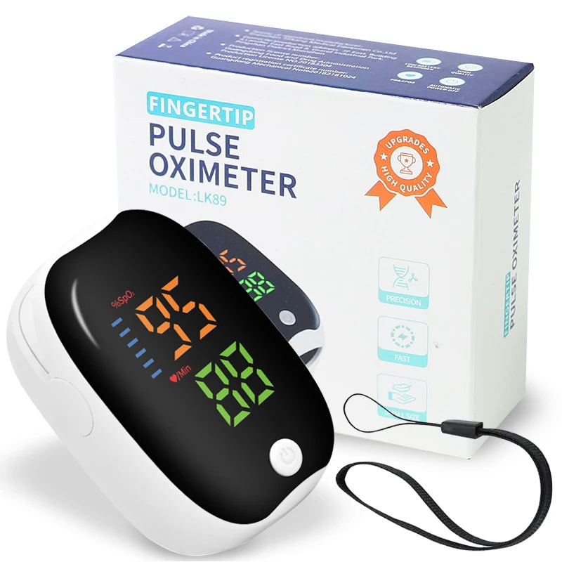 LK89 Finger Pulse Oximeter Medical Portable blood oxygen oxymetre Heart Rate Saturation Meter OLED Oximetro de dedo LED Display