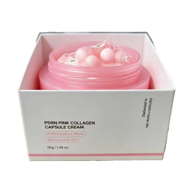 PDRN Collagen Capsule Cream Face Moisturizer Lightweight Cream With Niacinamide For Uneven Skin Tone Korean Skin Care