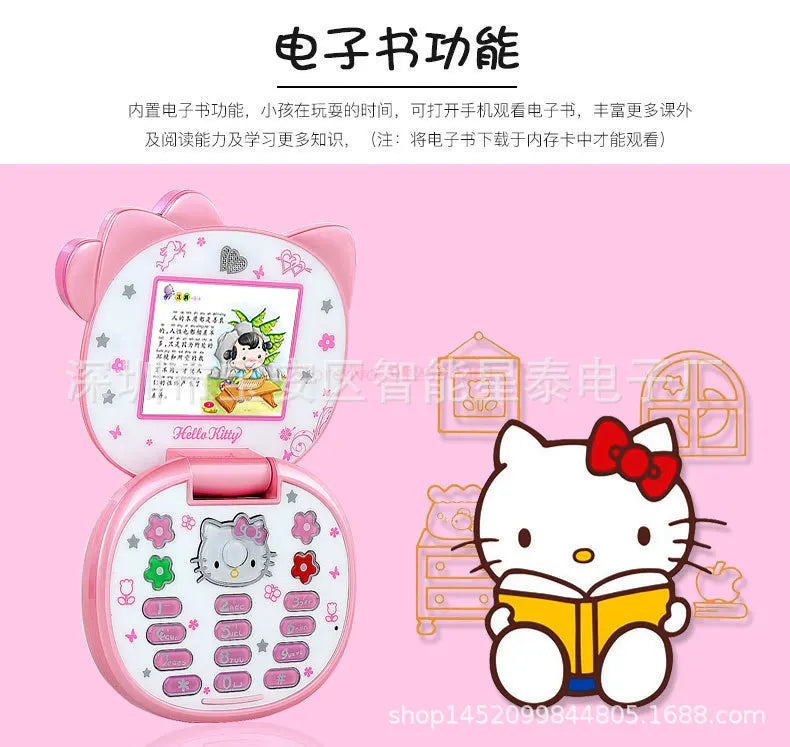 2024 Sanrio Hello Kitty Flip Phone Kawaii K688 Cartoon Taiml Cute Mini Phone Birthday Fashion Gift Toys Christmas For Anime Fans
