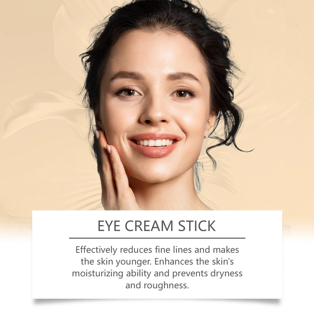 Turmeric Retinol Eye Cream Stick Anti Puffiness Dark Circle Removal Eye Bag Stick Fade Fine Line Brighten Moisturizing Skin Care