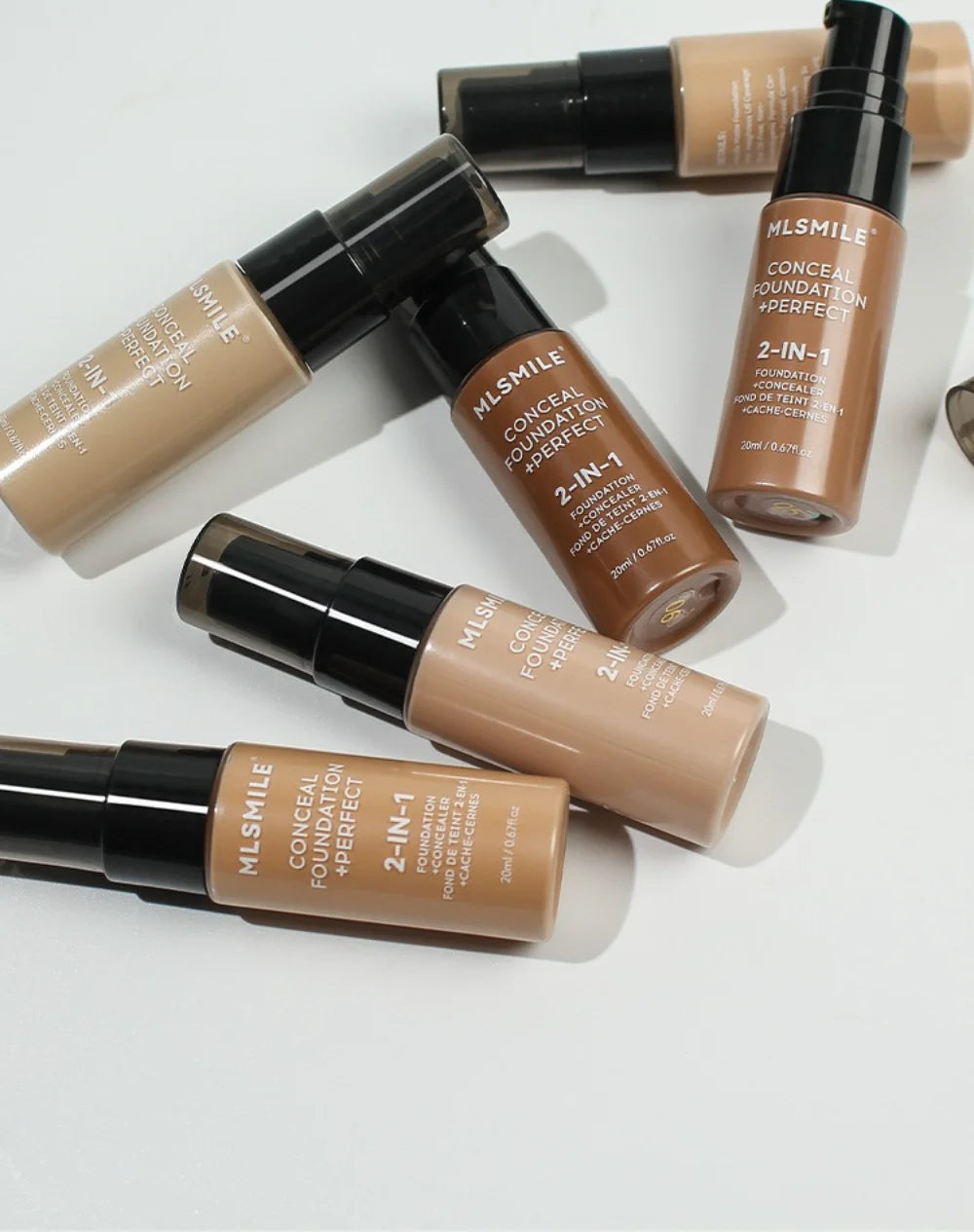 Tidesmit matte liquid foundation texture close-up for long-lasting oil control and natural face makeup coverage