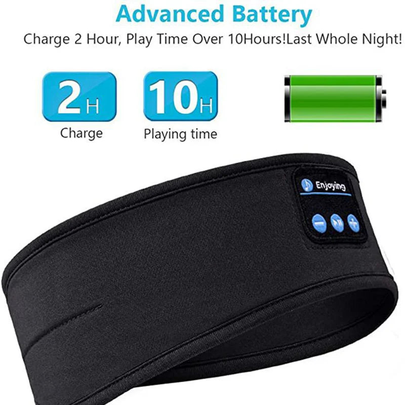 Wireless Sleep Headphones Headband - Soft Elastic Audio for Restful Nights Tidesmit