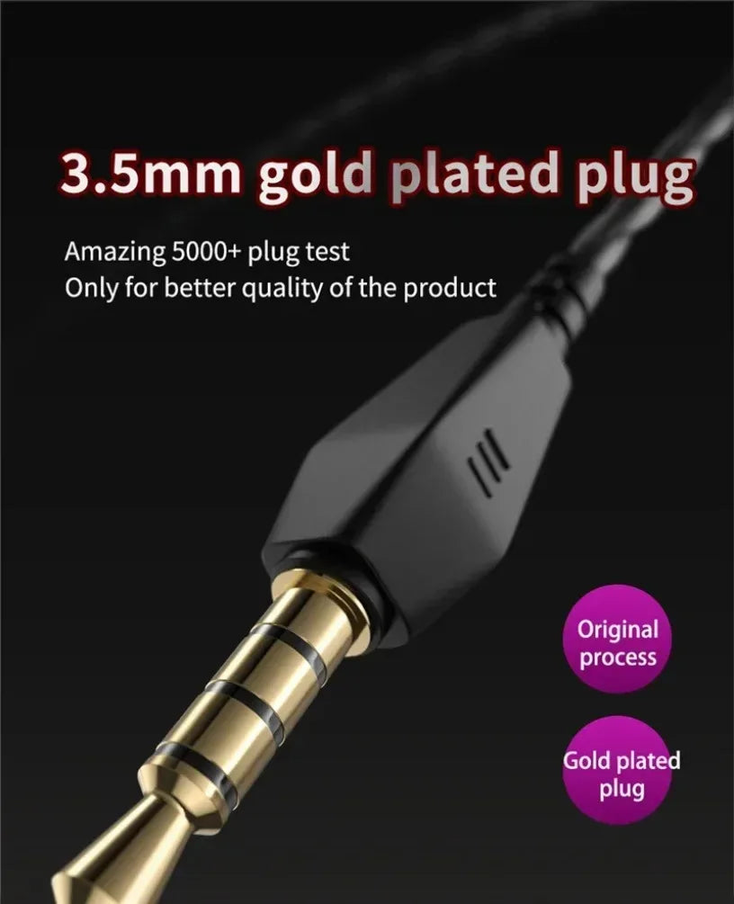Wired Earbuds 3.5mm Microphone Stereo Sport Headset by Tidesmit Tidesmit