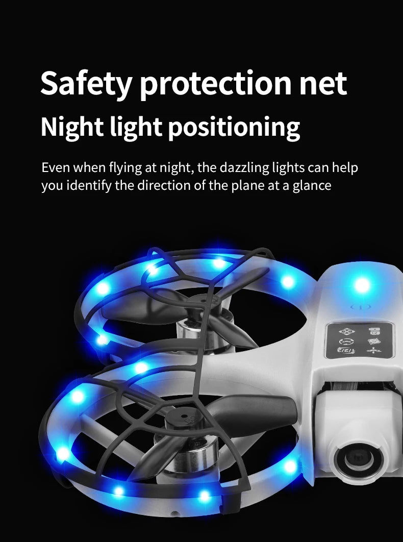 Foldable Camera Drone with HD FPV and Obstacle Avoidance - Gray Tidesmit