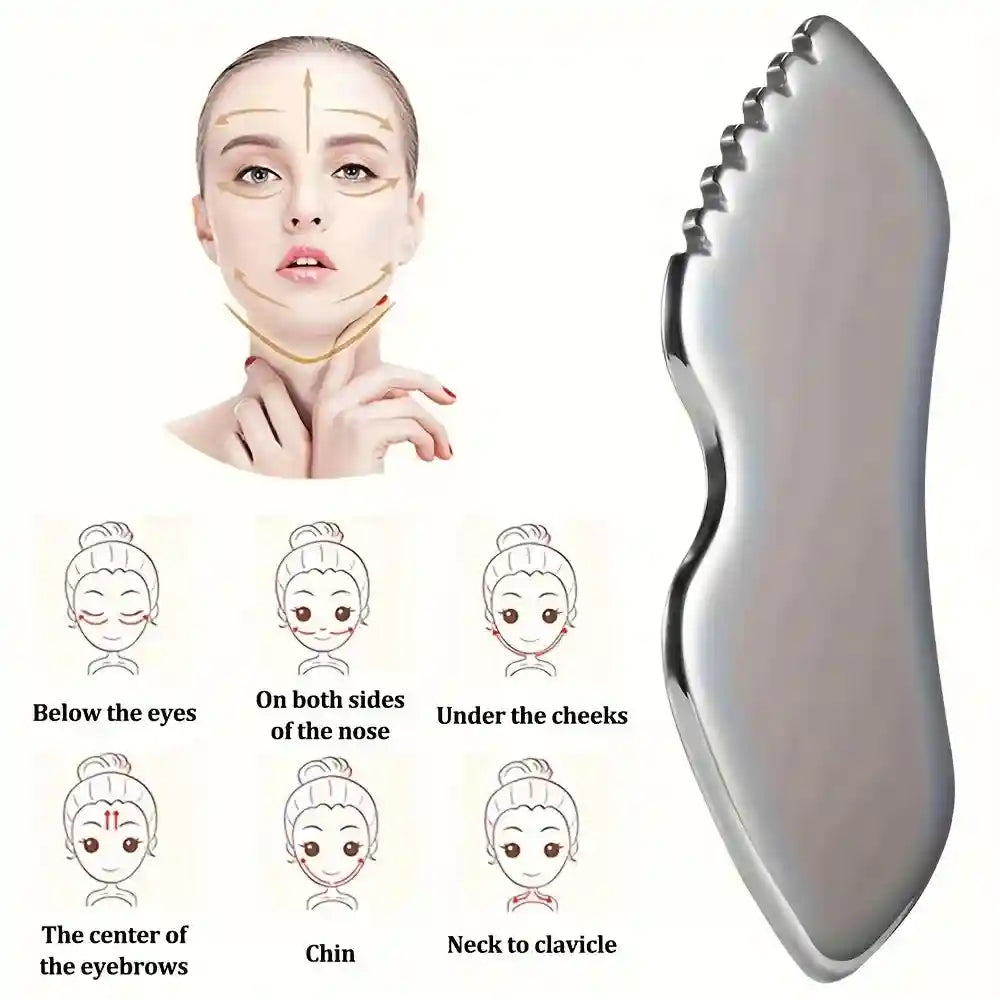 Stainless Steel Gua Sha Tool for Face Massage and Eye Care - Tidesmit Eye Massage Instrument Tidesmit