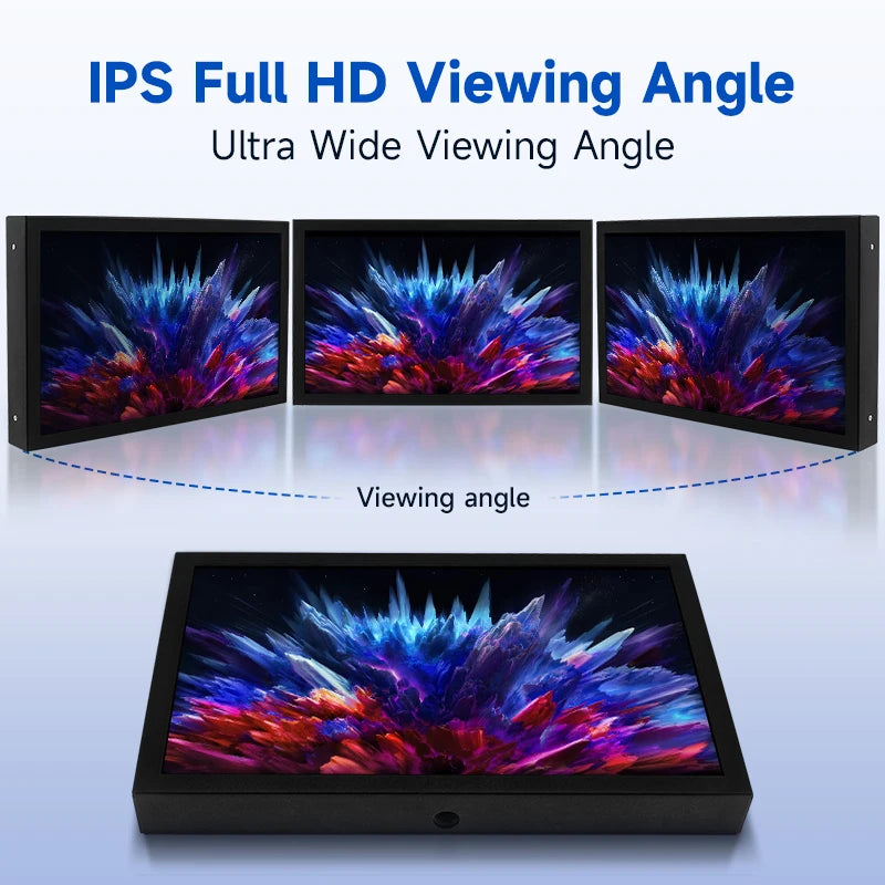 7 Inch IPS Screen Portable Monitor 1024x600 HDMI-compatible VGA AV Input DC Type C Power LCD for PC Laptop Camera TV Box RPi