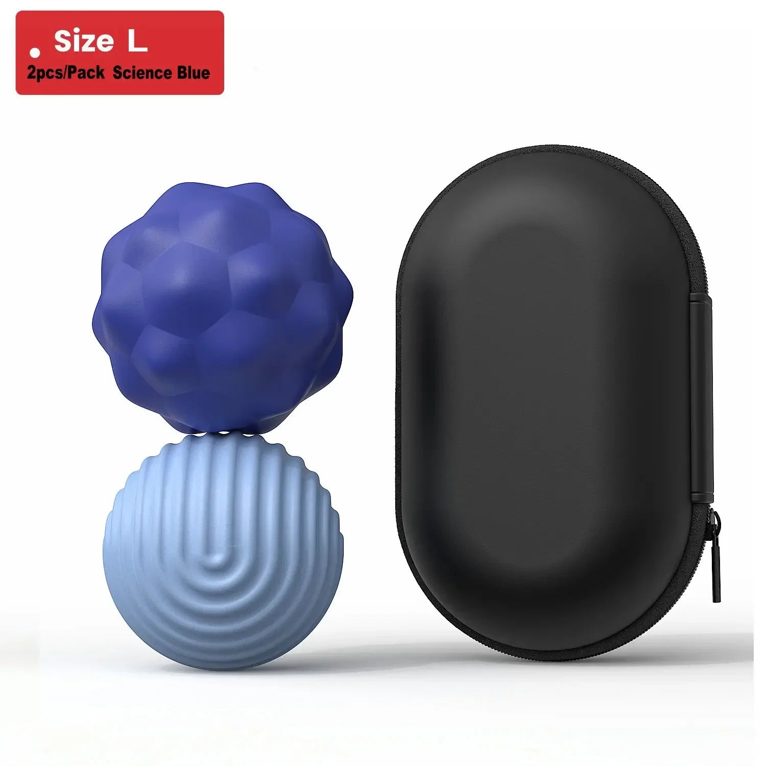 Hand Grip Strengthener Balls | Extra Large Silicone Stress Relief Set Relaxation Treatment 2pcs Blue Tidesmit