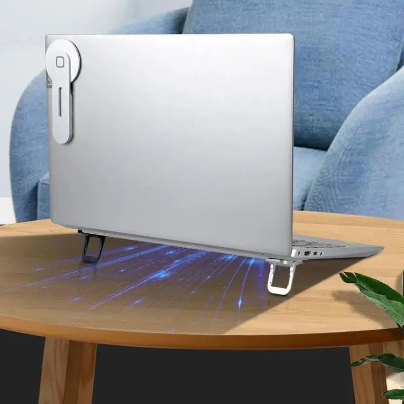 2-pack Hopfällbart Laptopställ - Portabelt Notebook-stöd, Justerbar Höjare, Kylfunktion, Universellt för Laptop och Surfplatta