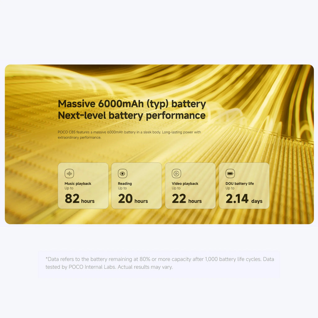 POCO C85 Smartphone 6GB/128GB - 6.9 Inch Display & 6000mAh Battery AE Tidesmit