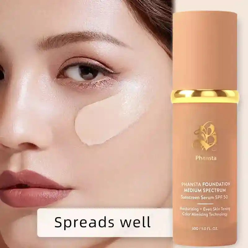 Tidesmit 4 in 1 liquid foundation with SPF 50 plus hydrating medium to full coverage waterproof concealer makeup