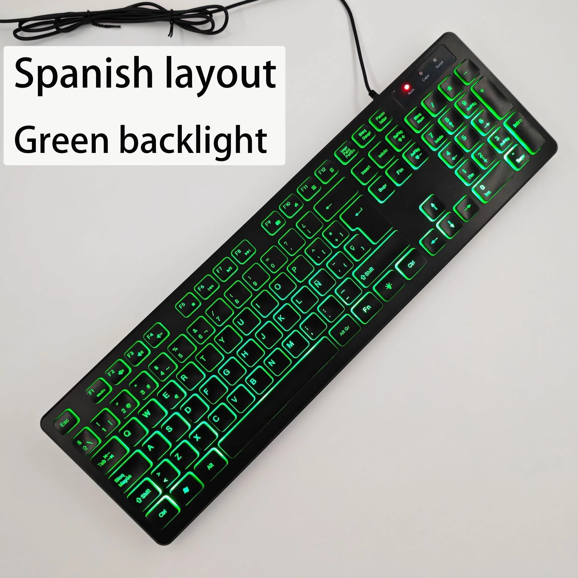 French（AZERT）/Spanish/Russian/Arabic/German keyboard layout Backlit wired Desktop Gaming Keyboard For Desktop Computer office