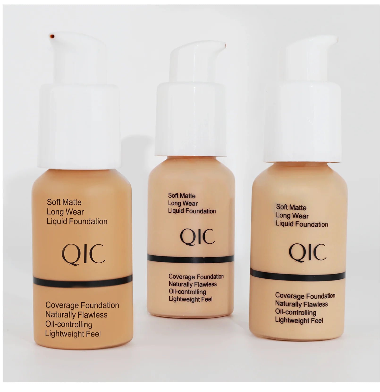 Tidesmit long lasting liquid foundation swatch showing oil-control matte finish and waterproof coverage for face makeup