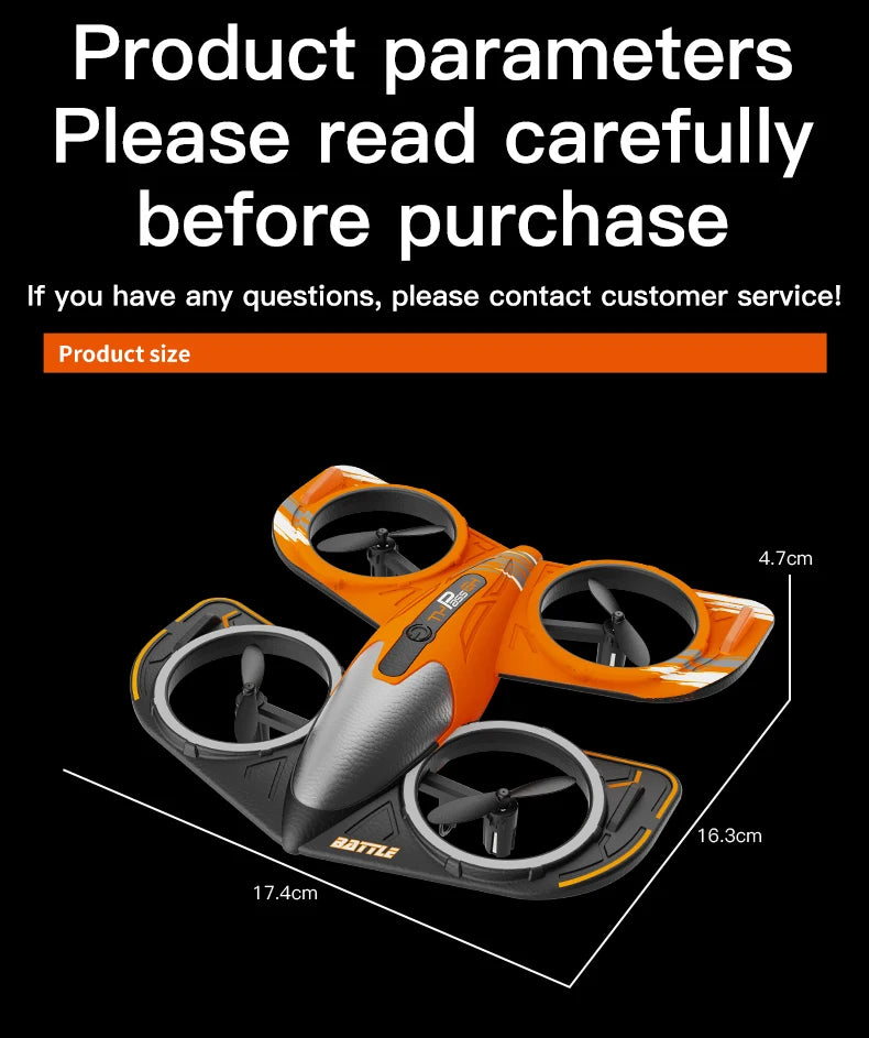 Foldable Camera Drone - Beginner RC Quadcopter with Obstacle Avoidance Tidesmit