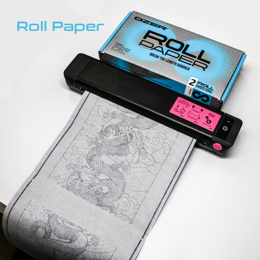 Tattoo Transfer Paper for Thermal Printers - 100 Sheets High Precision Permanent Makeup Machines Tidesmit
