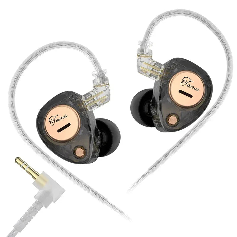Tidesmit Dual Dynamic Driver Wired Earphones With Microphone Black no mic Tidesmit