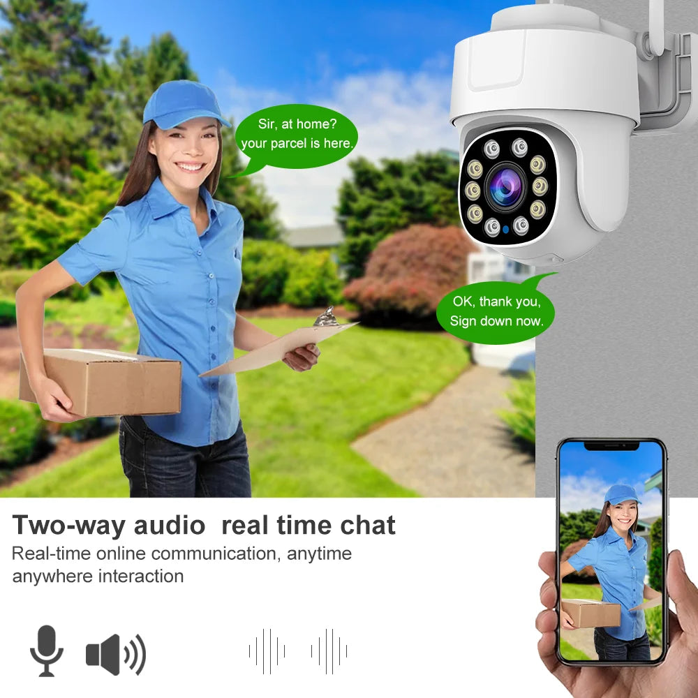 10X PTZ Zoom Wifi Camera Tuya Smart Outdoor Home Security Video Surveillance 5MP Wireless IP Cameras AI Automatic Human Tracking