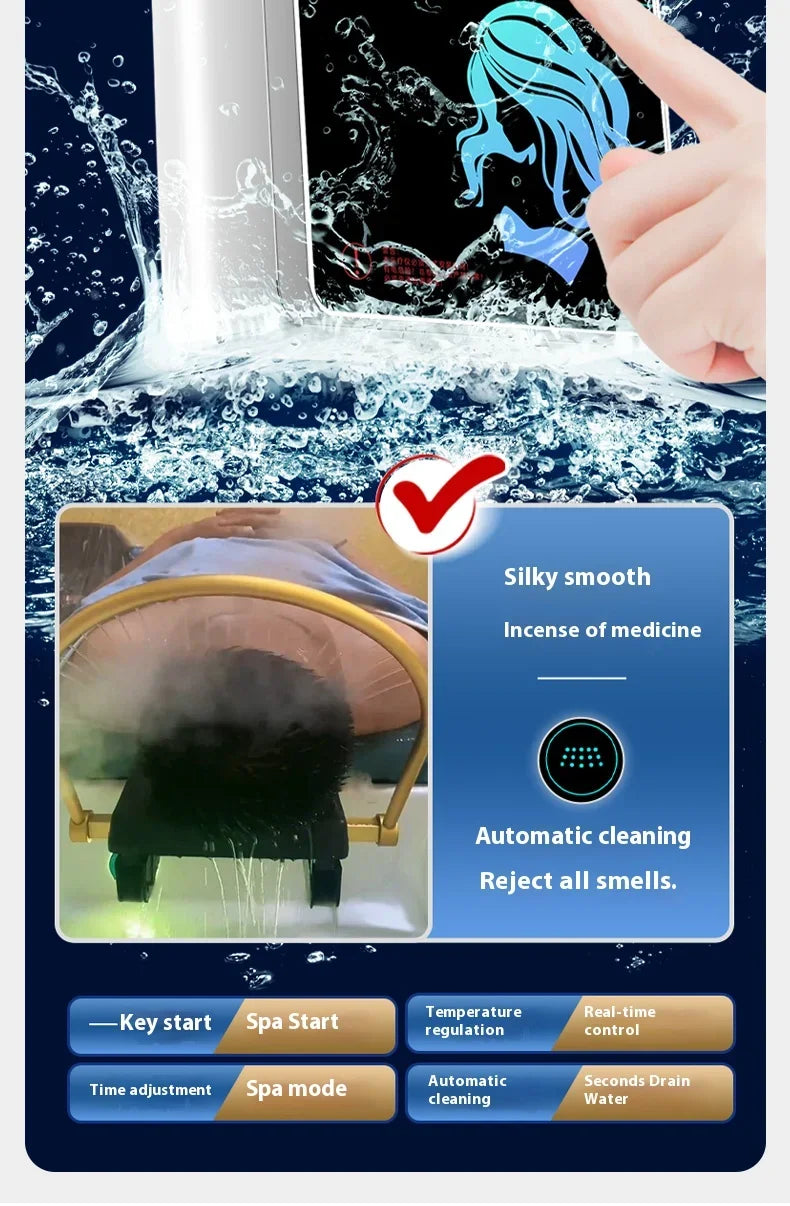 Electric Shampoo Massage Bed | Professional Head Therapy Spa Unit Massage Chairs Tidesmit