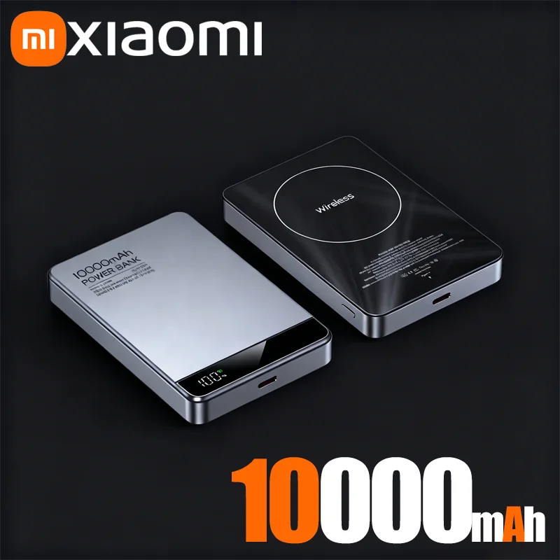 Magnetic Wireless Power Bank 10000mAh Portable Charger by Tidesmit Black 10000mAH Tidesmit