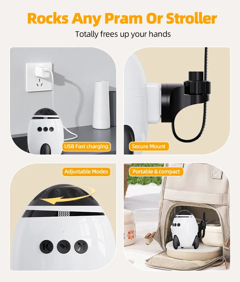 Portable Baby Sound Machine Baby Soothing Natural Sounds Bluetooth White Noise Lightweight Portable Baby Calming Device