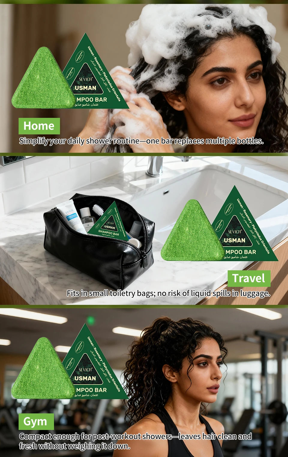 Usman Shampoo Bar Usman Grass Natural Soap Hair Nourishing Shampoo Soap Oil Control Relieves Scalp Itching Strengthens Hair Root