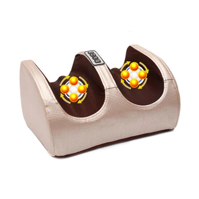 Electric Foot Massager with Heat - Shiatsu Deep Tissue Muscle Relief Body Shaping Massage Equipment Gold Tidesmit