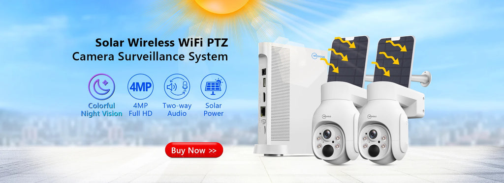 Movols H.265 3MP 5MP Wireless CCTV System Two Way Audio Waterproof PTZ WIFI IP Security Camera 10CH NVR Video Surveillance Kit