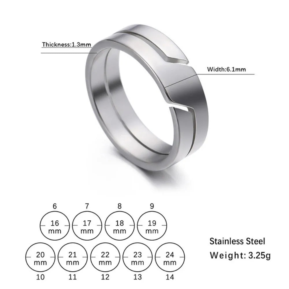 Stainless Steel Couple Health Monitor Rings - Durable Wellness Wearable Tidesmit