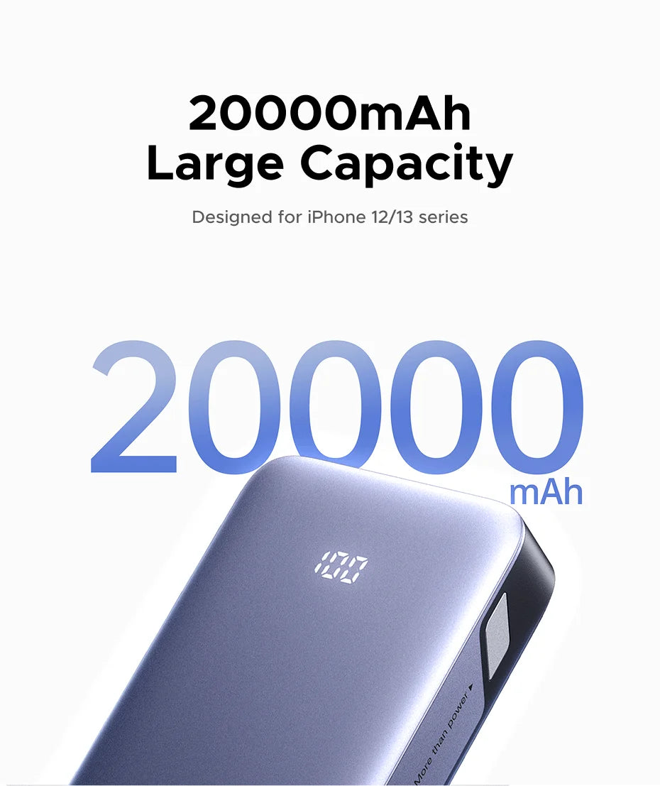 Portable Power Bank 20000mAh 30W Fast Charger with PD Delivery Tidesmit
